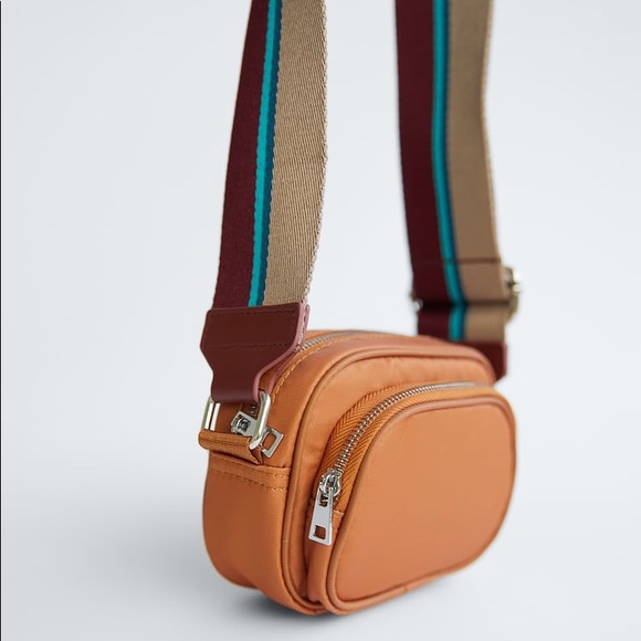 Zara burnt orange/ teal coin purse bag - Picture 5 of 6